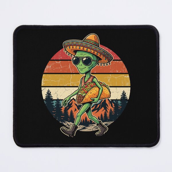 Item preview, Mexican Alien with Tacos and Sombrero designed and sold by dudelinart.