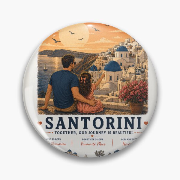 Item preview, Santorini Father Daughter Duo Our Journey Is Beautiful designed and sold by BagFactoryUK.