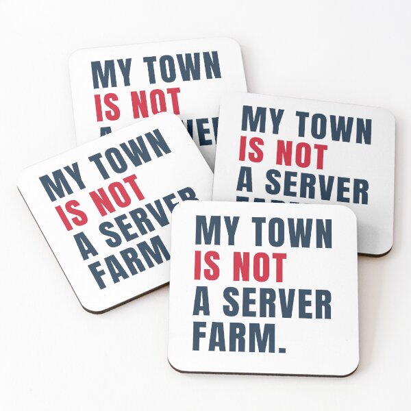 Item preview, My Town Is Not a Server Farm | Environmental Tech Statement Typography designed and sold by GosiaArtGarden.