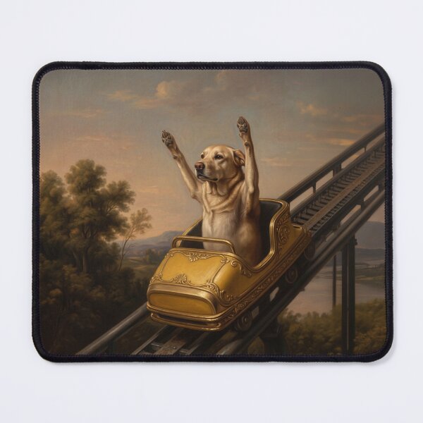 Item preview, Roller Coaster Dog Fine Art meme designed and sold by Anatolii_Kys.
