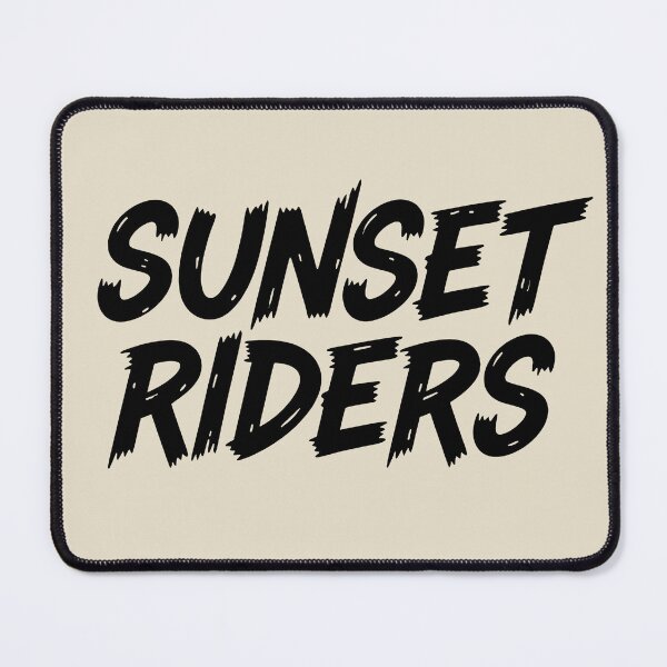 Item preview, Beach Riders Summer Sunset Brush Typography designed and sold by DigitalArtx-com.