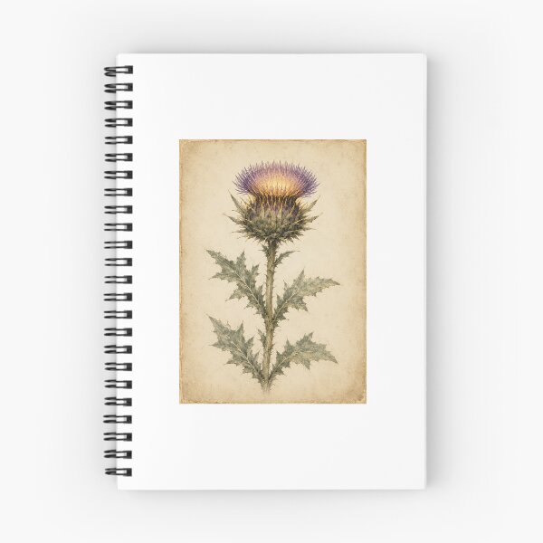 Item preview, Luminous Thistle Botanical Print — Glowing Vintage Scottish Heritage Specimen Art designed and sold by Brackenlume Studio.