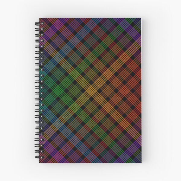 Item preview, Diagonal Plaid Pattern (multicolor lines on black 1) designed and sold by JMParadis.