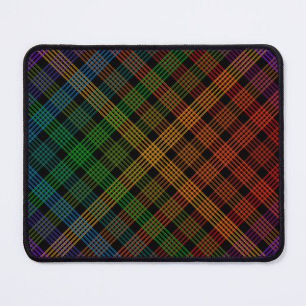 Item preview, Diagonal Plaid Pattern (multicolor lines on black 1) designed and sold by JMParadis.