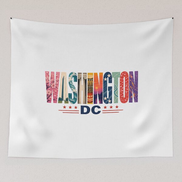 Item preview, Washington DC: Landmark Collage Lettering designed and sold by Fenay Designs.