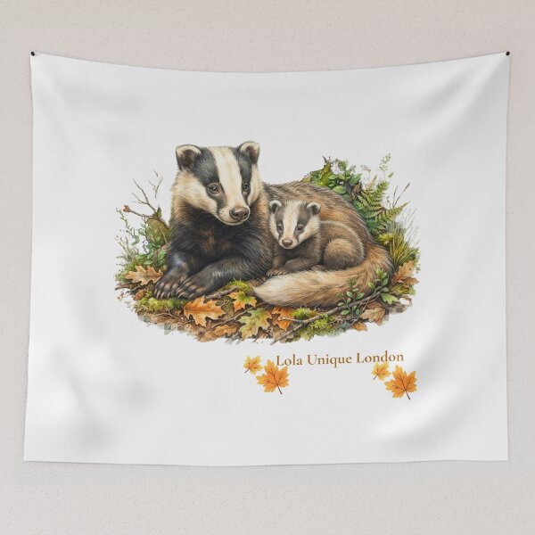 Item preview, Nature Inspired Badger and Cub designed and sold by Lola Style.