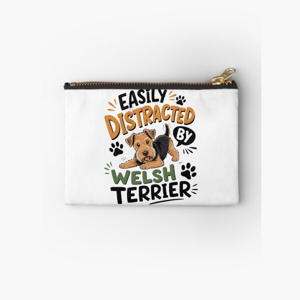 Item preview, Easily Distracted By Welsh Terrier Dog Owner Pet Lover designed and sold by HumansStuck12.