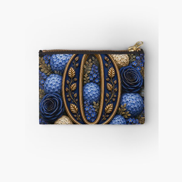 Item preview, Elegant Letter O Monogram with Blue Hydrangeas & Gold Botanical Design | Luxury Floral Initial Art designed and sold by MoodLay.