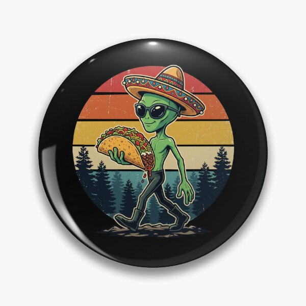 Item preview, Festive Alien with Taco designed and sold by dudelinart.