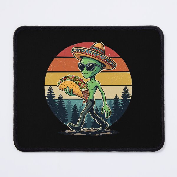 Item preview, Festive Alien with Taco designed and sold by dudelinart.