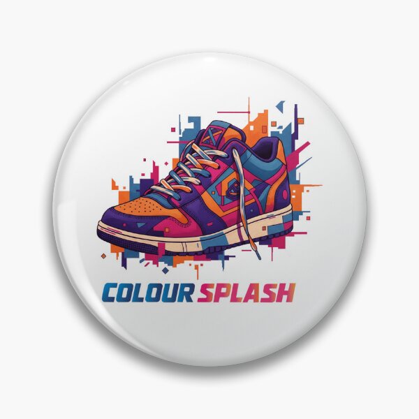 Item preview, Colour Splash Sneakers – Geometric pixel style in vibrant colours designed and sold by Herzbaumatelier.