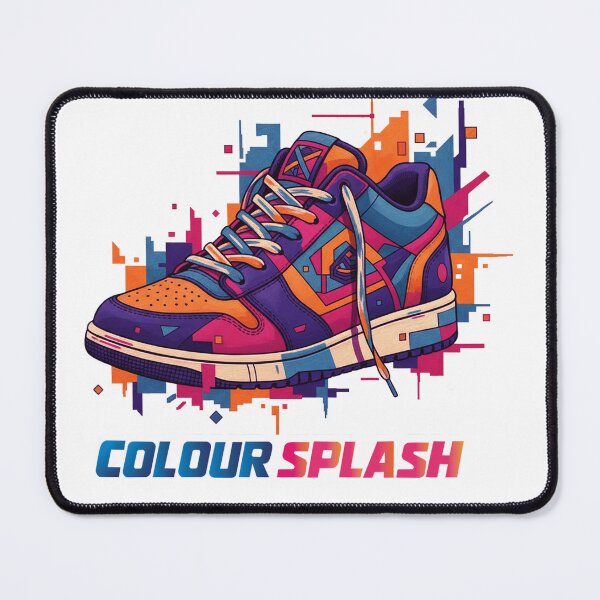 Item preview, Colour Splash Sneakers – Geometric pixel style in vibrant colours designed and sold by Herzbaumatelier.
