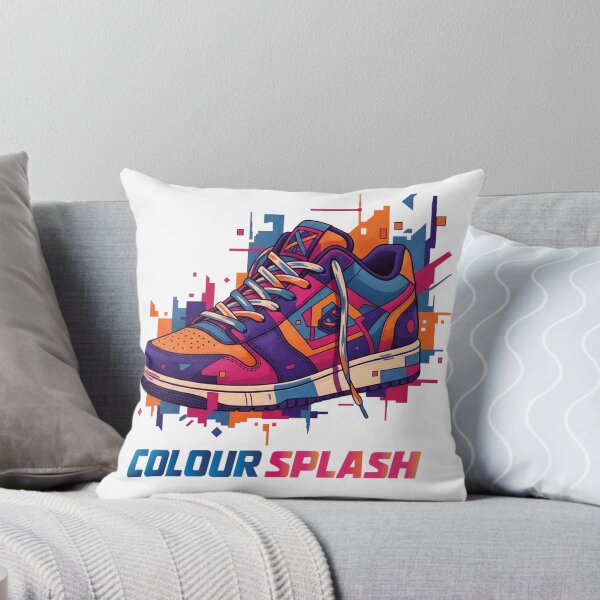 Item preview, Colour Splash Sneakers – Geometric pixel style in vibrant colours designed and sold by Herzbaumatelier.
