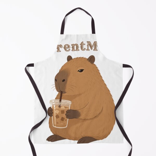 Item preview, Current Mood – Capybara Drinking Iced Coffee | Cute Minimalist Coffee Lover Design designed and sold by Karszul.