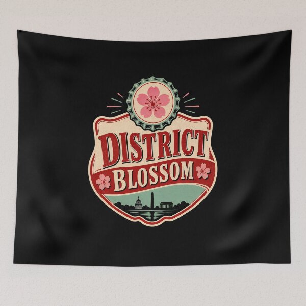 Item preview, Washington DC: District Blossom Bottle-Cap Badge designed and sold by Fenay Designs.