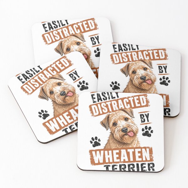 Item preview, Easily Distracted By Wheaten Terrier Dog Lover Pet Owner designed and sold by HumansStuck12.