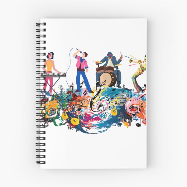 Item preview, Music Treble Clef with Full Band Illustration designed and sold by EcilStudio.
