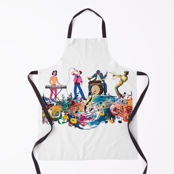 Item preview, Music Treble Clef with Full Band Illustration designed and sold by EcilStudio.