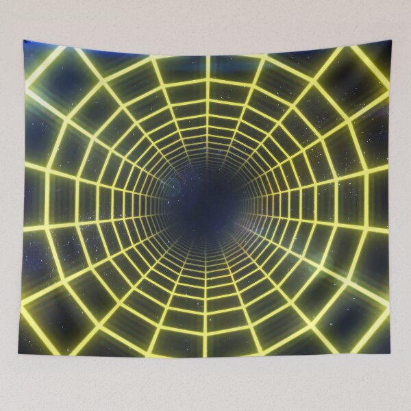 Item preview, Yellow Circular Wireframe Tunnel designed and sold by Electric Shock!! Design.