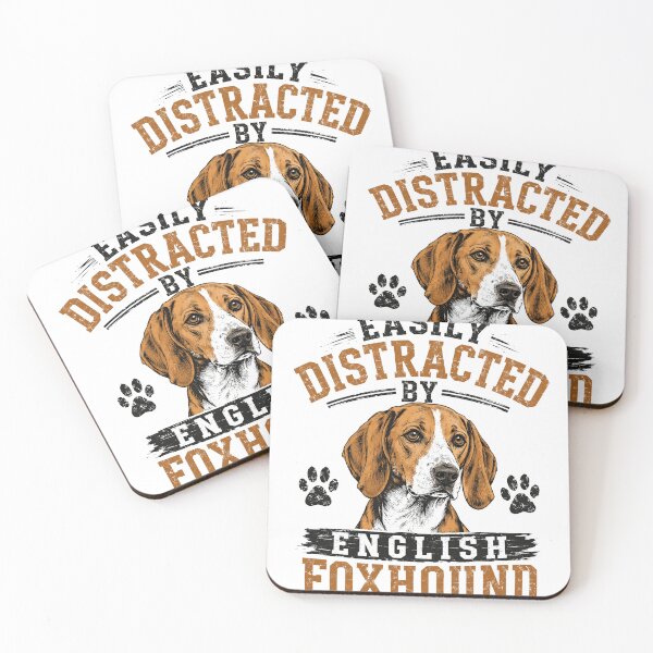 Item preview, Easily Distracted By English Foxhound Dog Lover Pet Owner Canine Hound designed and sold by HumansStuck12.