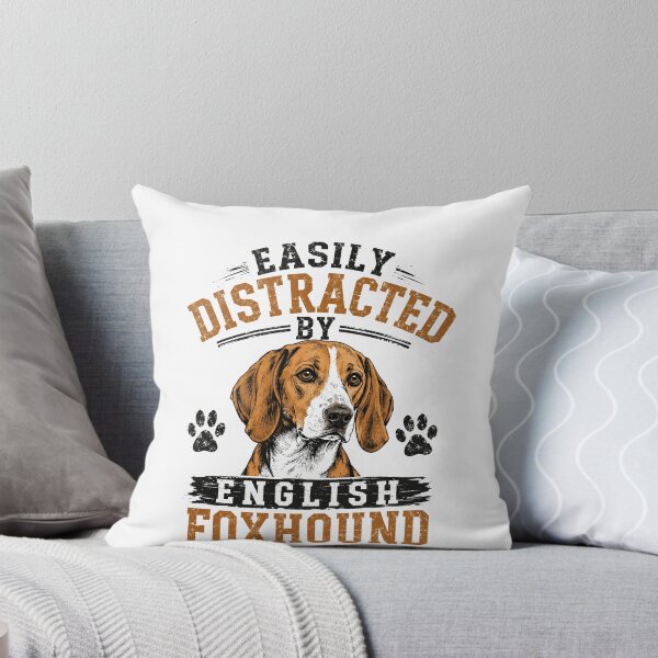 Item preview, Easily Distracted By English Foxhound Dog Lover Pet Owner Canine Hound designed and sold by HumansStuck12.