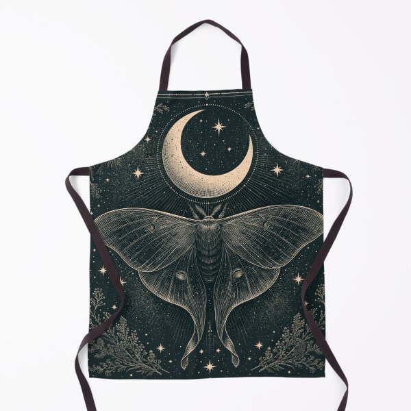 Item preview, Luna Moth & Crescent Moon — Dark Academia Etching designed and sold by FrostyFrisby.