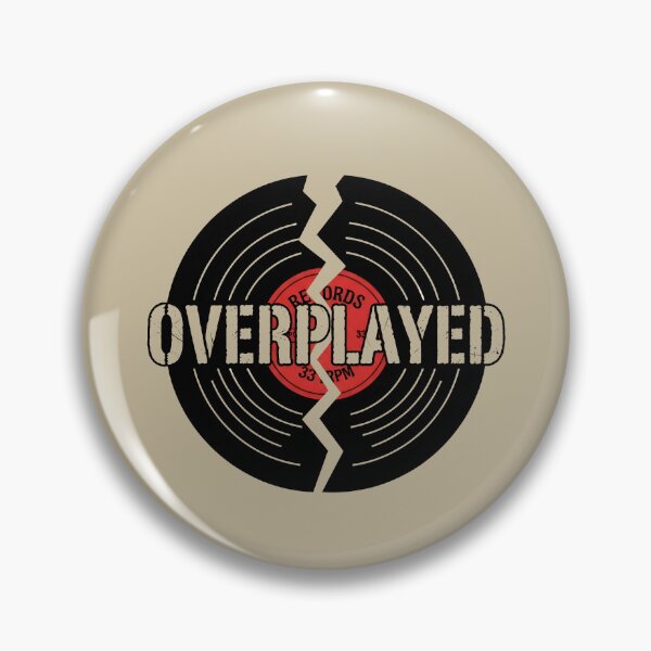 Item preview, OVERPLAYED - Broken Vinyl Record Vintage Music designed and sold by Zazz Lee.