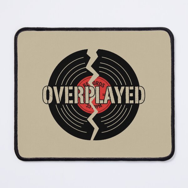 Item preview, OVERPLAYED - Broken Vinyl Record Vintage Music designed and sold by Zazz Lee.
