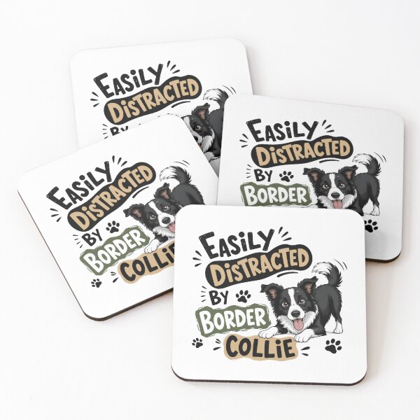 Item preview, Easily Distracted By Border Collie Dog Owner Pet Lover designed and sold by HumansStuck12.