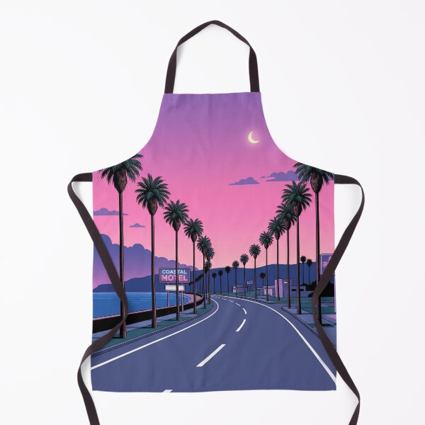 Item preview, Neon Coastal Road at Dusk designed and sold by carlastormy.