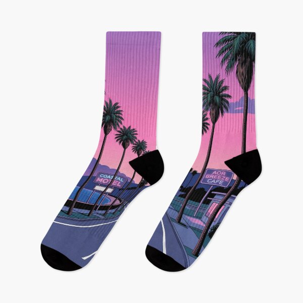 Item preview, Neon Coastal Road at Dusk designed and sold by carlastormy.