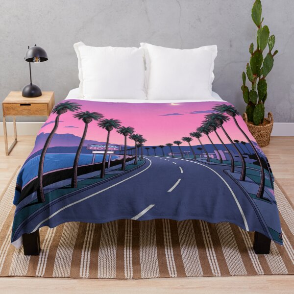 Item preview, Neon Coastal Road at Dusk designed and sold by carlastormy.