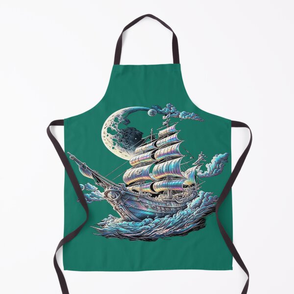 Item preview, Holographic Spaceship - Rainbow & Moon Sail Cosmic Ship designed and sold by RAYBIL.