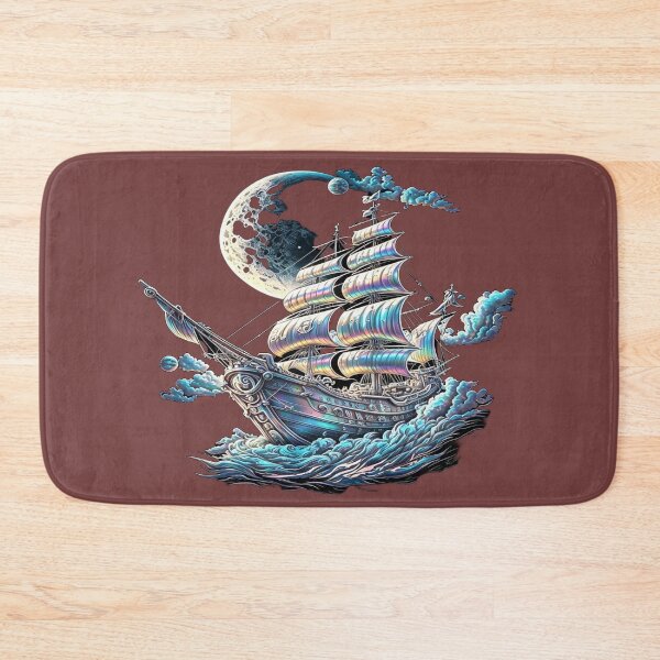 Item preview, Holographic Spaceship - Rainbow & Moon Sail Cosmic Ship designed and sold by RAYBIL.