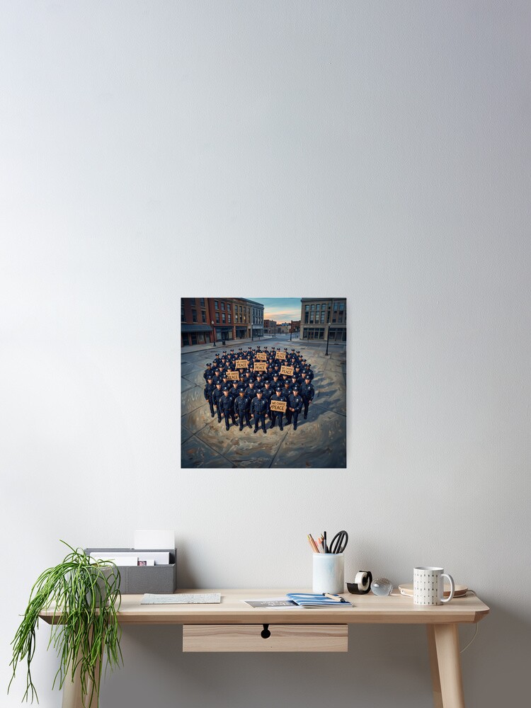 Imagen 2 de 3, Póster con la obra Police Officers Choose Peace, diseñada y vendida por ArtDigitalPhoto.