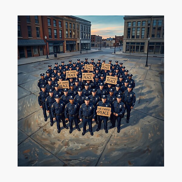 Item preview, Police Officers Choose Peace designed and sold by Home Decor Art.