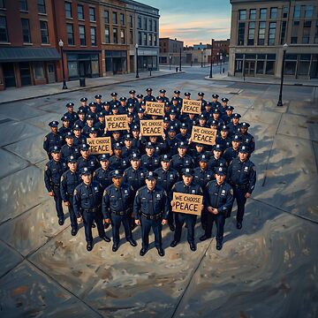 Imagen de la obra Police Officers Choose Peace de Home Decor Art