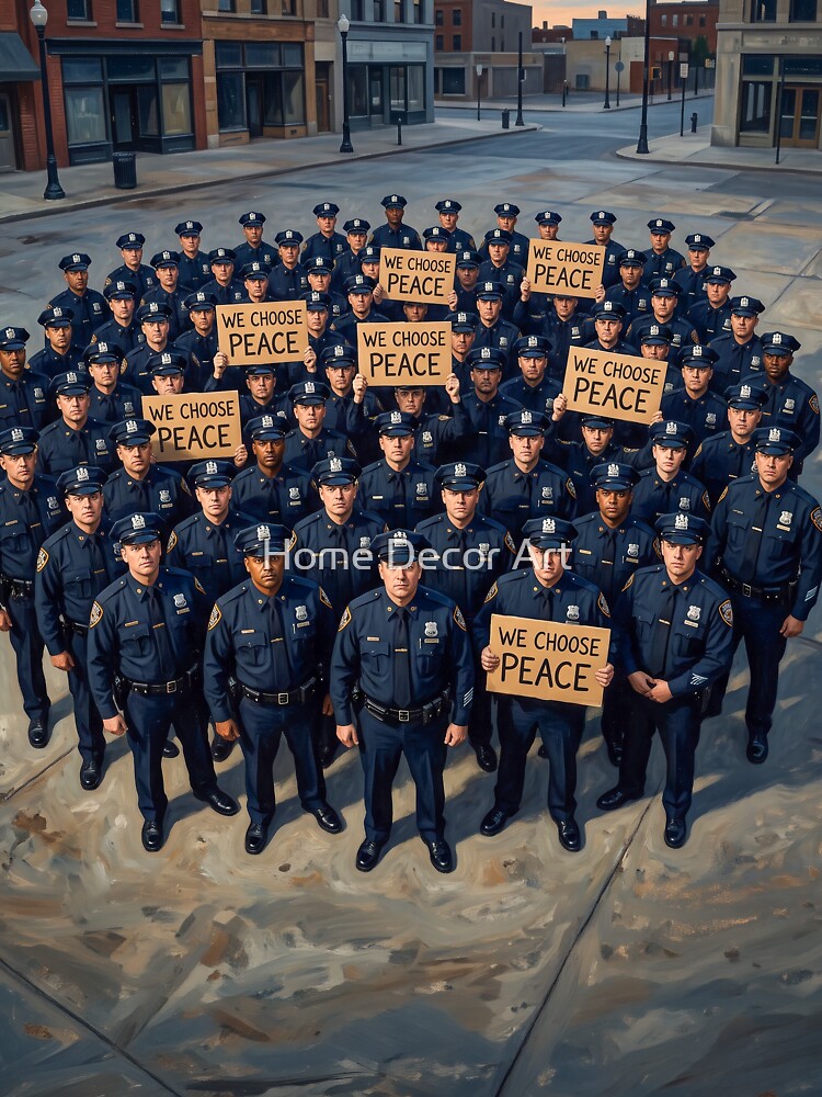 Imagen 6 de 6, Sudadera con capucha con la obra Police Officers Choose Peace, diseñada y vendida por ArtDigitalPhoto.