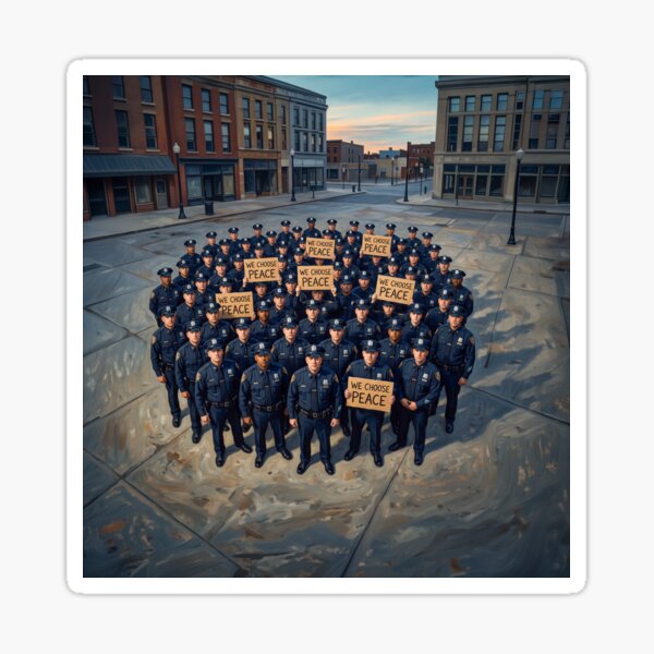 Item preview, Police Officers Choose Peace designed and sold by Home Decor Art.