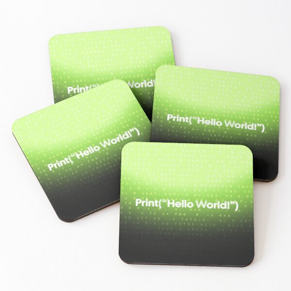 Item preview, Print("Hello World!") Green Gradient Design designed and sold by DevDesk.