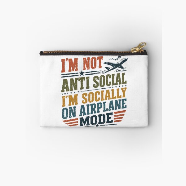 Item preview, I'm Not Anti Social I'm Socially On Airplane Mode Pilot Funny Flying Travel Aviation designed and sold by HumansStuck12.