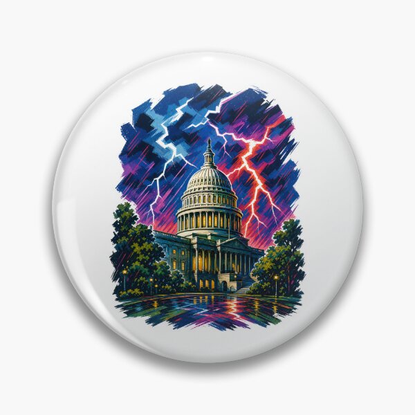 Item preview, Washington DC: Capitol Thunder in Neon Rain designed and sold by Fenay Designs.