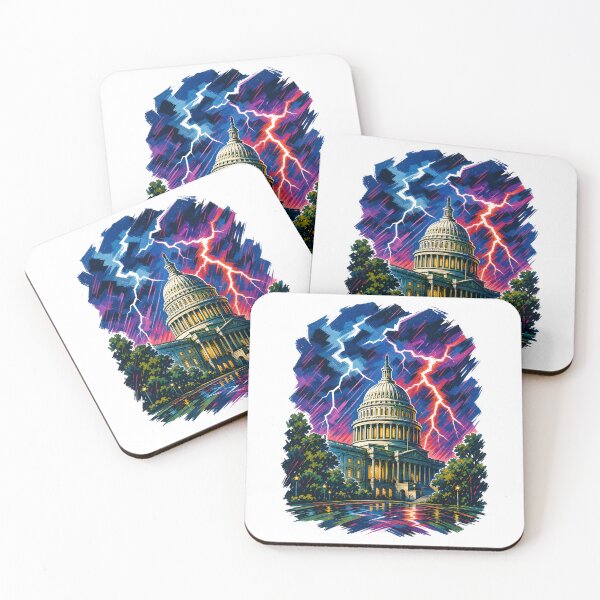 Item preview, Washington DC: Capitol Thunder in Neon Rain designed and sold by Fenay Designs.