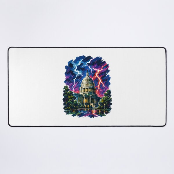 Item preview, Washington DC: Capitol Thunder in Neon Rain designed and sold by Fenay Designs.