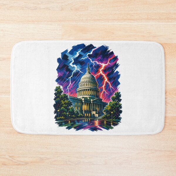 Item preview, Washington DC: Capitol Thunder in Neon Rain designed and sold by Fenay Designs.