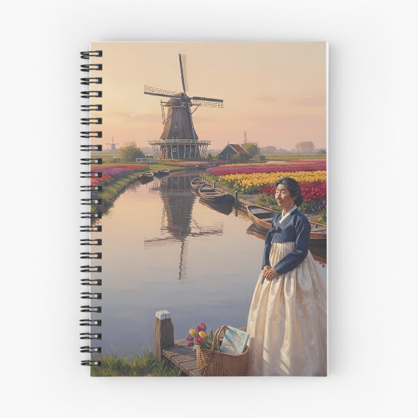 Item preview, Hanbok in Holland: A Peaceful Afternoon Among Tulips designed and sold by SOOstudio73.
