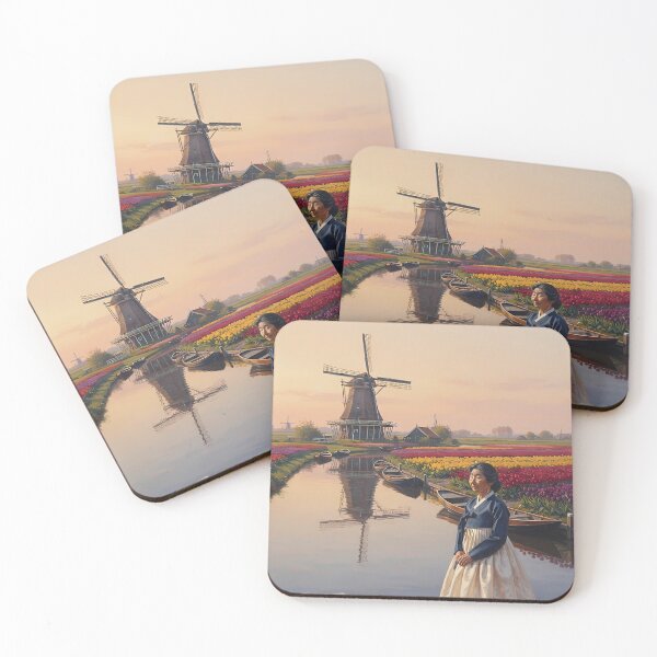 Item preview, Hanbok in Holland: A Peaceful Afternoon Among Tulips designed and sold by SOOstudio73.