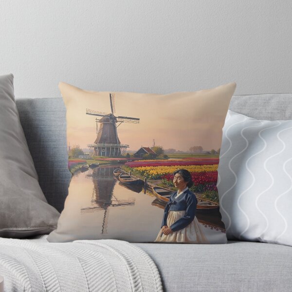 Item preview, Hanbok in Holland: A Peaceful Afternoon Among Tulips designed and sold by SOOstudio73.