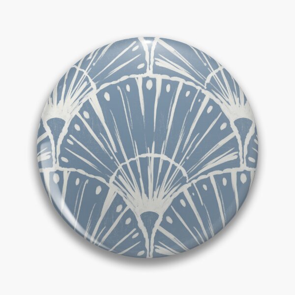 Item preview, Abstract seashell on blue background pattern designed and sold by Aleksse.