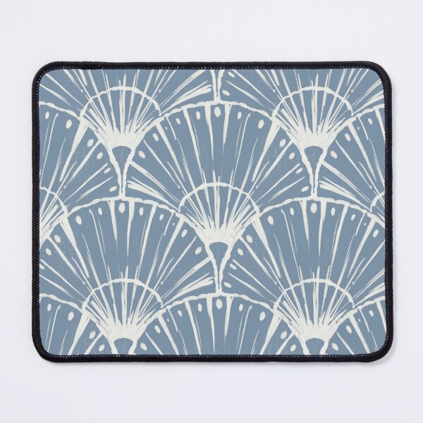 Item preview, Abstract seashell on blue background pattern designed and sold by Aleksse.